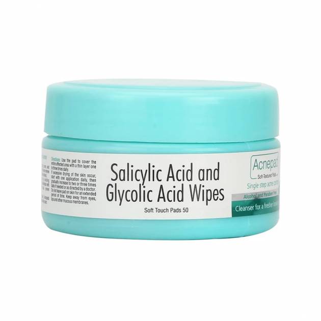 Acnepad Salicylic Acid-&-Glycolic-Acid-Wipes