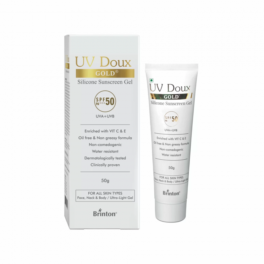 UV Doux Gold Silicone Sunscreen Gel 50 gm - Best Dermatologist in Delhi