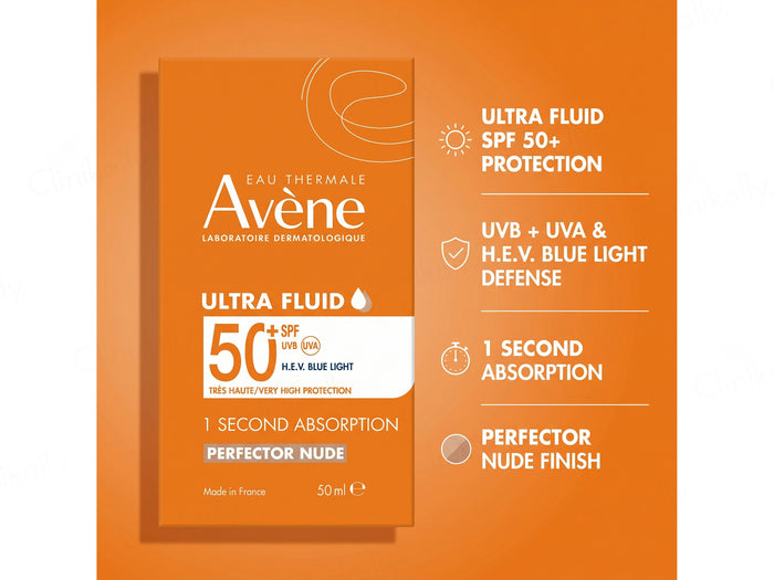 Avene Ultra Fluid Perfector Nude Sunscreen SPF 50+ - Image 2